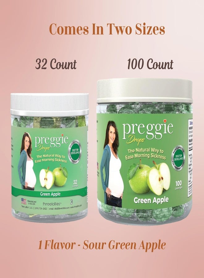 Three Lollies Preggie Pop Drops Pregnancy Nausea Relief Morning Sickness Candy with Essential Oils for Pregnant Women – Green Apple, 100 Count - Image 5