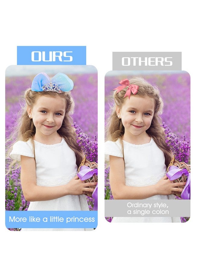 WLLHYF Diamond Crown Hair Pin Bow Hair Clips Gradient Metal Side Hair Barrette Princess Headband Mini Birthday Crown Hair Styling Headdress Accessories Children'S Day Gift For Girls Kids - Image 3
