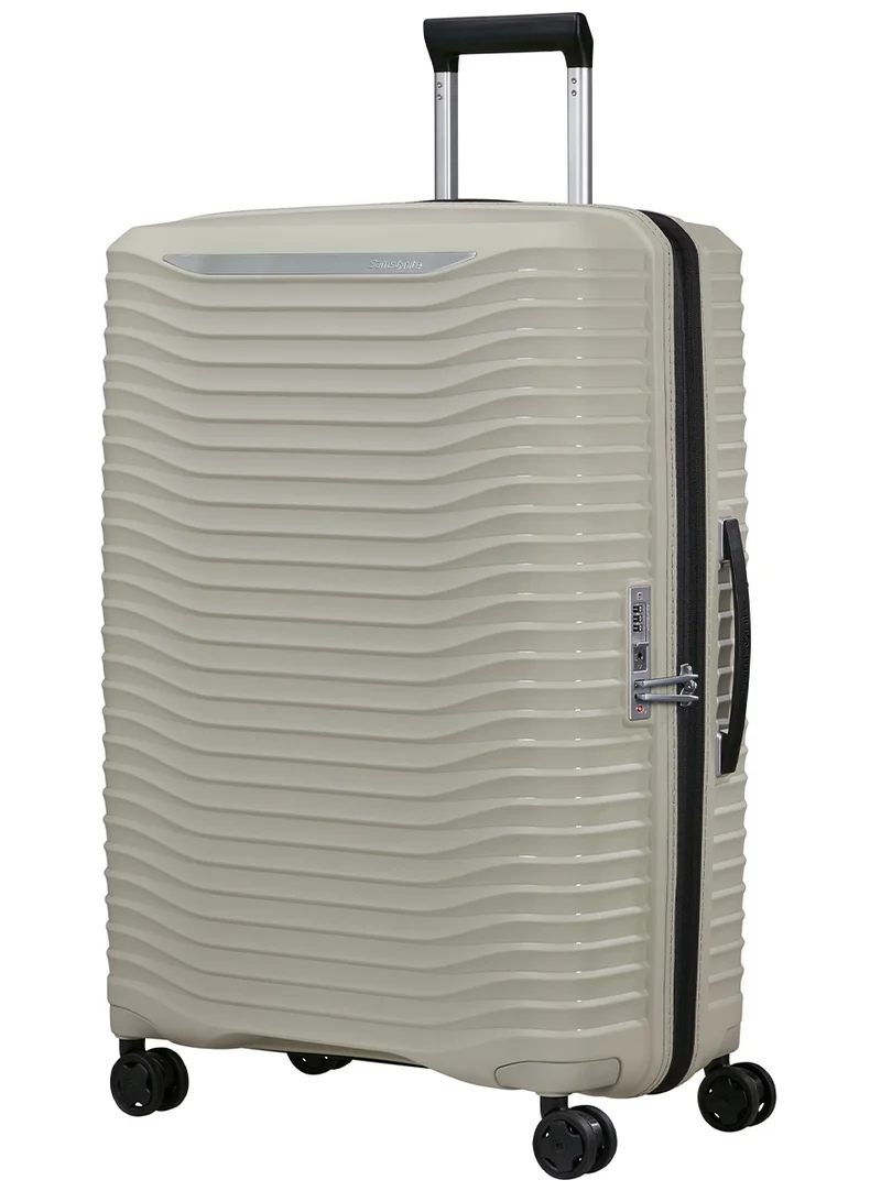 سامسونايت Upscape Suitcase Check-In Size 81 cm / 30 inch, 4 Spinner Wheels, Polypropylene + RPET, Warm Neutral|Inner Mesh Pocket|Expandable|Removable Divider|TSA Lock - 10 Years International Warranty