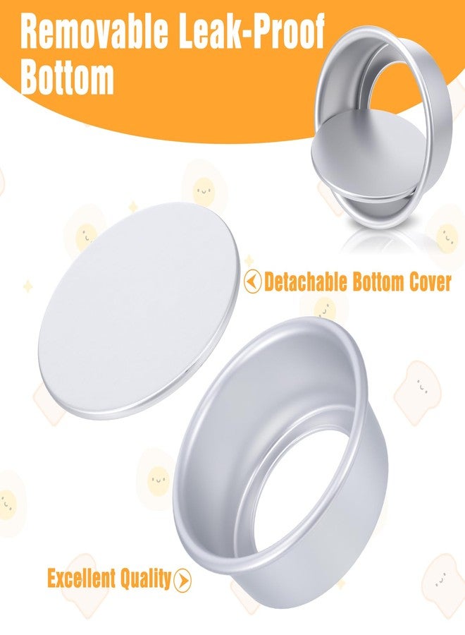 Molain 12 Pcs Round Cake Pans with Removable Bottom, 4 Inch Aluminum Cheesecake Baking Mold Non Stick Leakproof Mini Cakes Tins Trays Bakeware for Dessert Pizzas Quiches Birthday Party Anniversary - Image 5