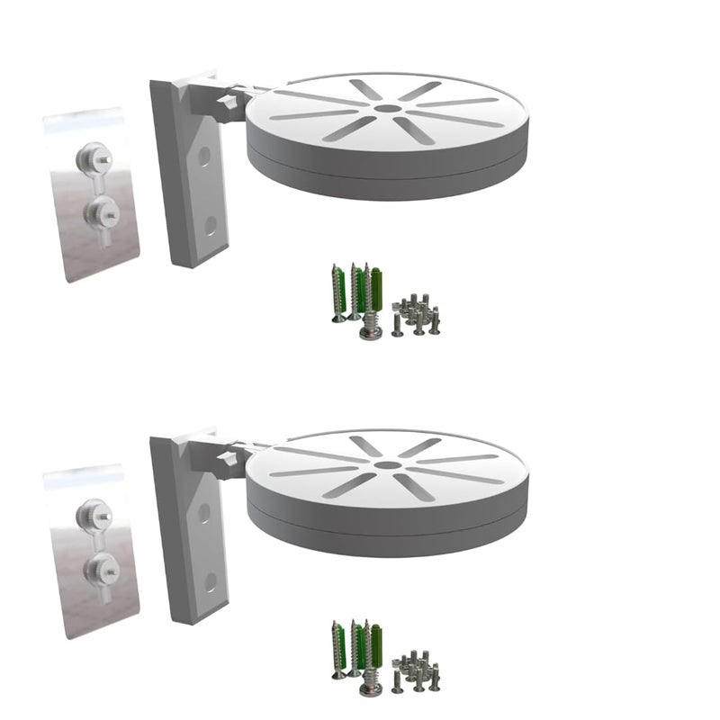 Bectro PVC CCTV Camera Wall Ceiling Mounting Bracket Strong Adhesive Direct Sticking Drill Free for Indoor Outdoor Use Pack of 2 Set - Image 1