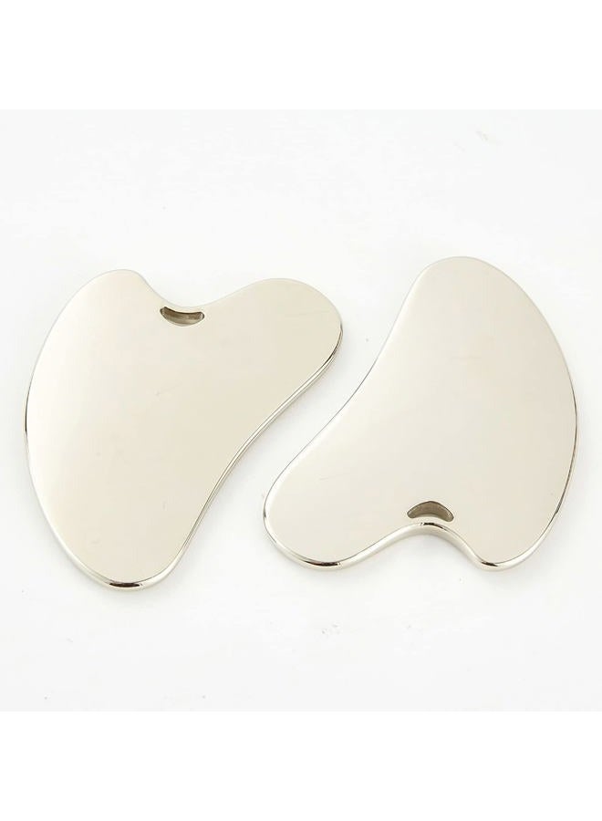 AIRLAXER Stainless Steel Gua Sha Facial Tools,Guasha Tool for face,Scraping Massage Tools Made of Metal, Gusha Face Skin Care Slimmer for Beauty, Massager Also be Used on The Chin,Neck and Back - Image 5