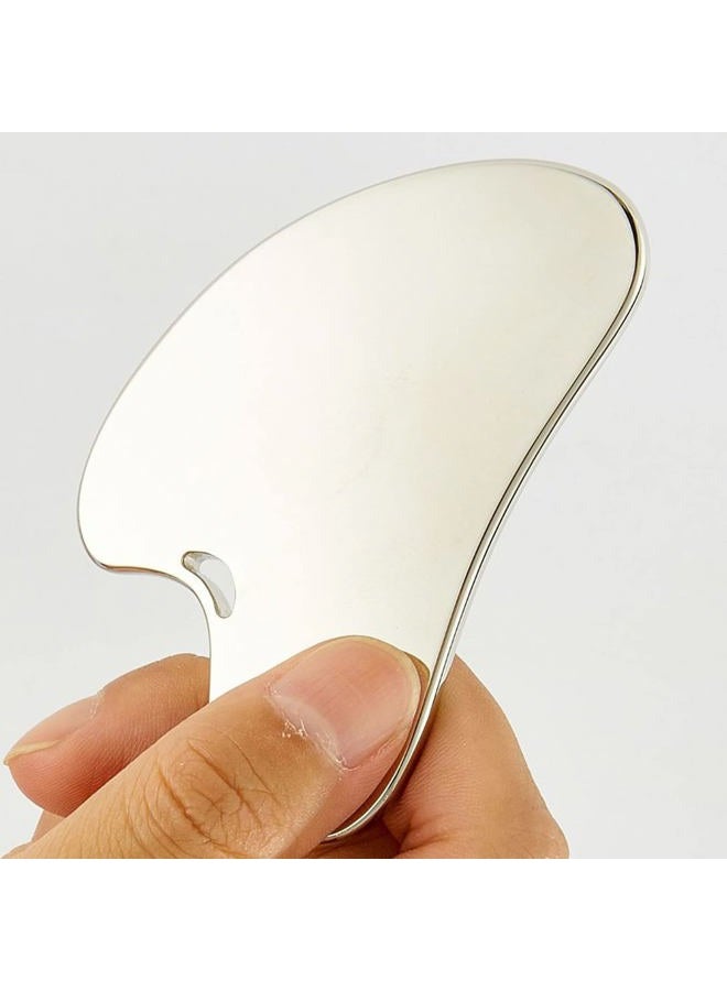 AIRLAXER Stainless Steel Gua Sha Facial Tools,Guasha Tool for face,Scraping Massage Tools Made of Metal, Gusha Face Skin Care Slimmer for Beauty, Massager Also be Used on The Chin,Neck and Back - Image 2