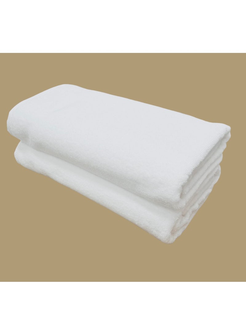 Hayat Luxurious Turkish Brand Jumbo Bath Sheet  - 600 GSM 100% Combed Cotton Highly Absorbent and Quick Dry  - Super Soft Hotel Quality Towel (90x 180 cm),White - Image 1