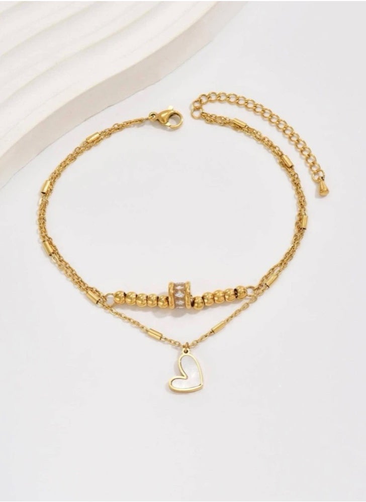 Equal - Stainless Steel Gold Plated Anklet - Image 1