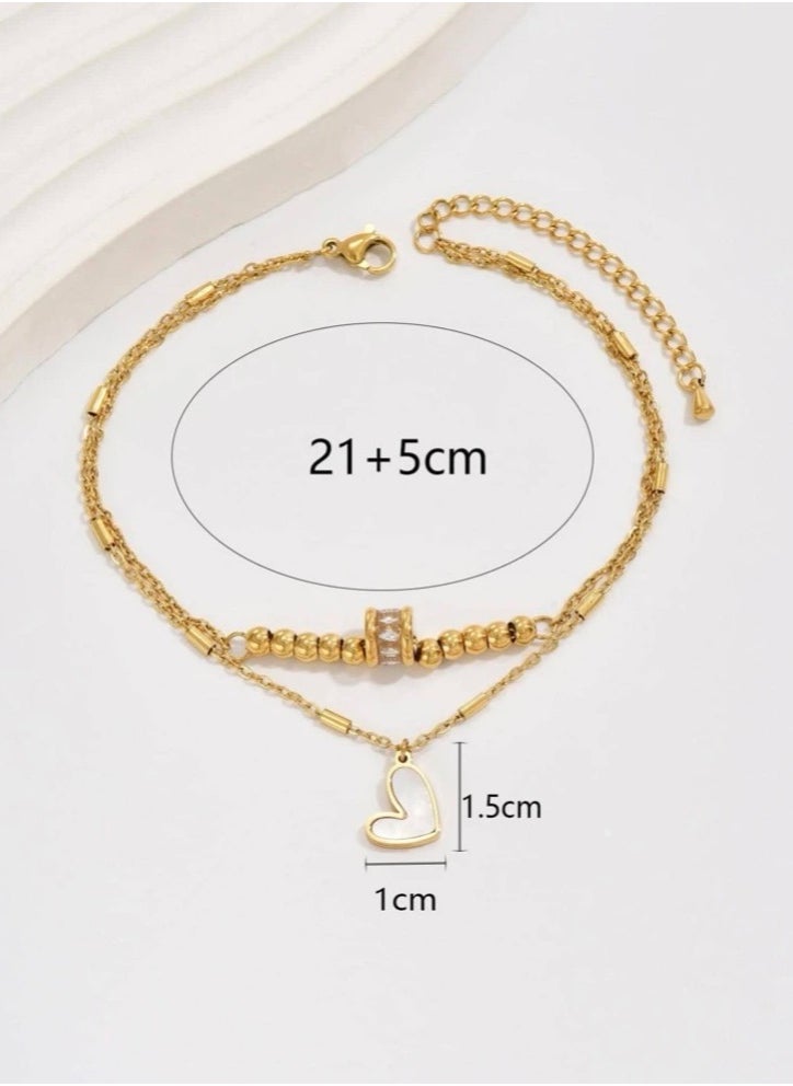Equal - Stainless Steel Gold Plated Anklet - Image 1