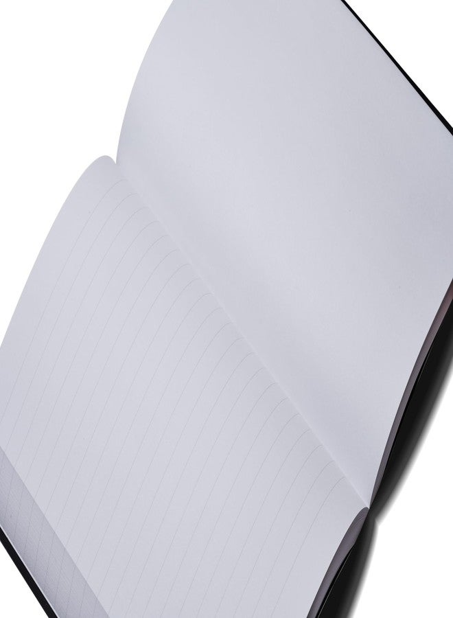 Zequenz A5 Size Black Grey Notebook Ruled & Blank Acid Free Paper 200 Pages each Ruling 400 Pages 70GSM 360 Degree Flexibility 100% Handmade PU and White paper Basic Plus Series - Image 3