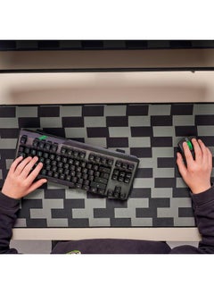 Zaboon Gaming mouse pad, black/grey patterned, 40x80 cm  - Image 5