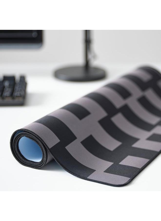 Zaboon - Gaming mouse pad, black/grey patterned, 40x80 cm - Image 1