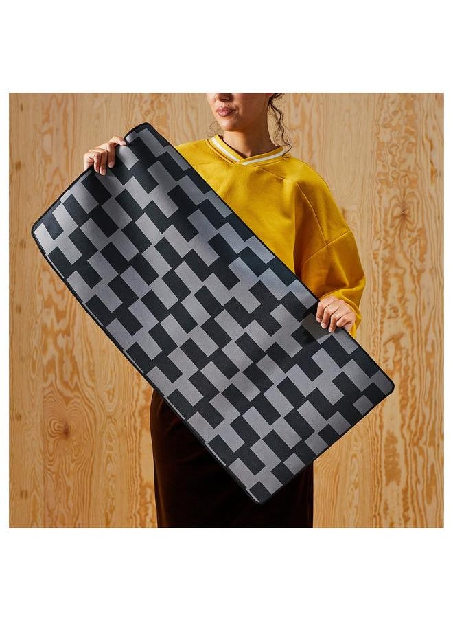 Zaboon - Gaming mouse pad, black/grey patterned, 40x80 cm - Image 1