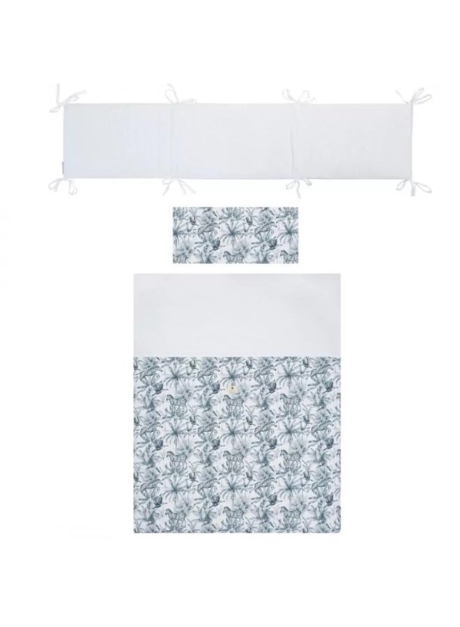 Bimbidreams Zebra Bedding-Set Made Of 100 Organic Cotton-Suitable For 60 X 120 And 70 X 140 Cribs Duvet Cover Protector Fitted Sheet Pillow Cover - Image 1