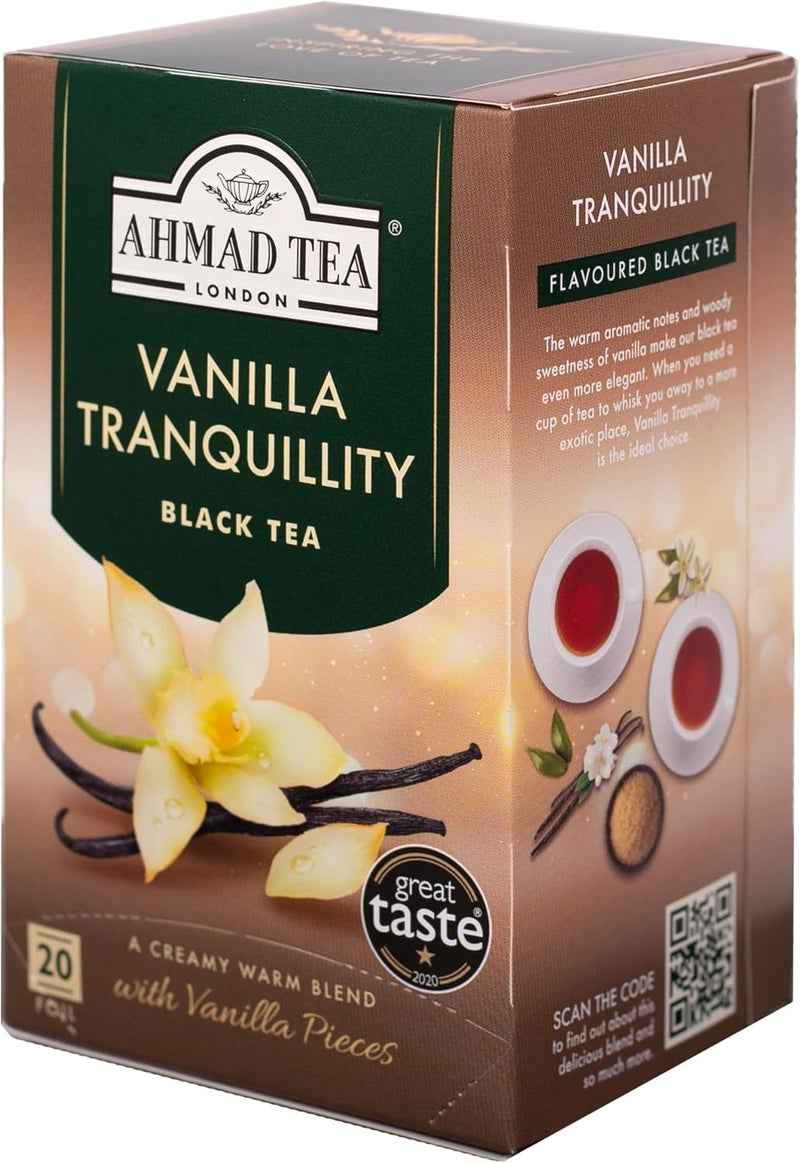 Ahmad Tea Vanilla Tranquility Black Tea Teabags - 20 Count, Caffeinated & Sugar-Free - Image 3