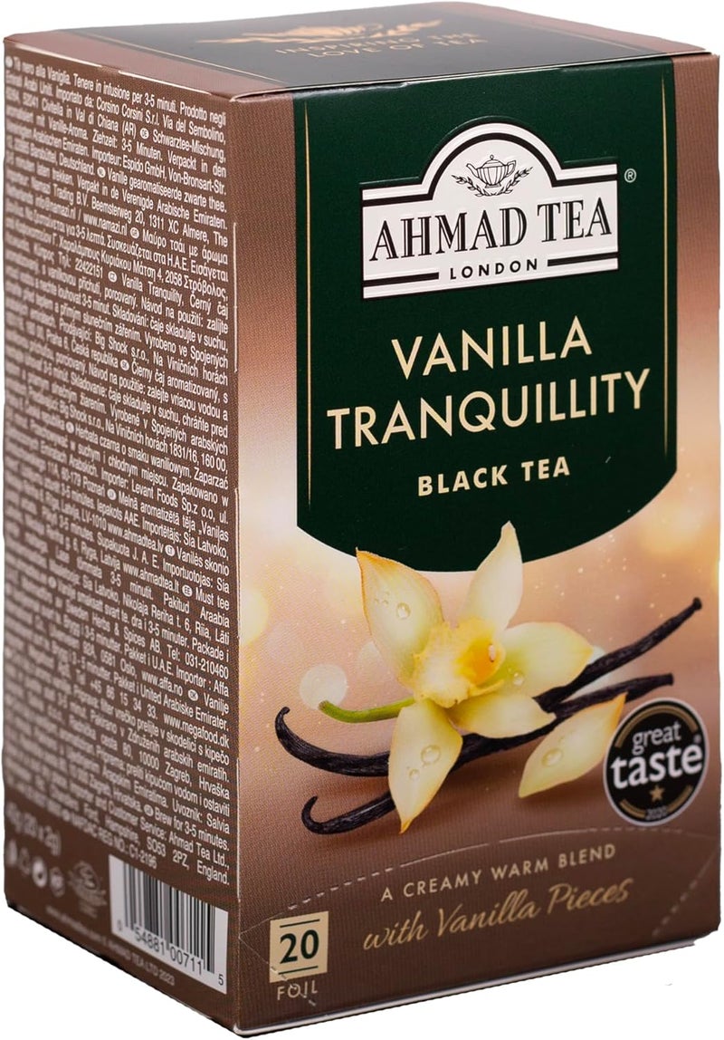 Ahmad Tea Vanilla Tranquility Black Tea Teabags - 20 Count, Caffeinated & Sugar-Free - Image 2
