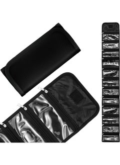 Saintrygo Money Organizer Cash Wallet With 12 Zipper Slots Money Holder Bill Receipt Cash Holder Small Travel Money Organizer For Budgeting Cash Storing Receipt Black  - Image 1