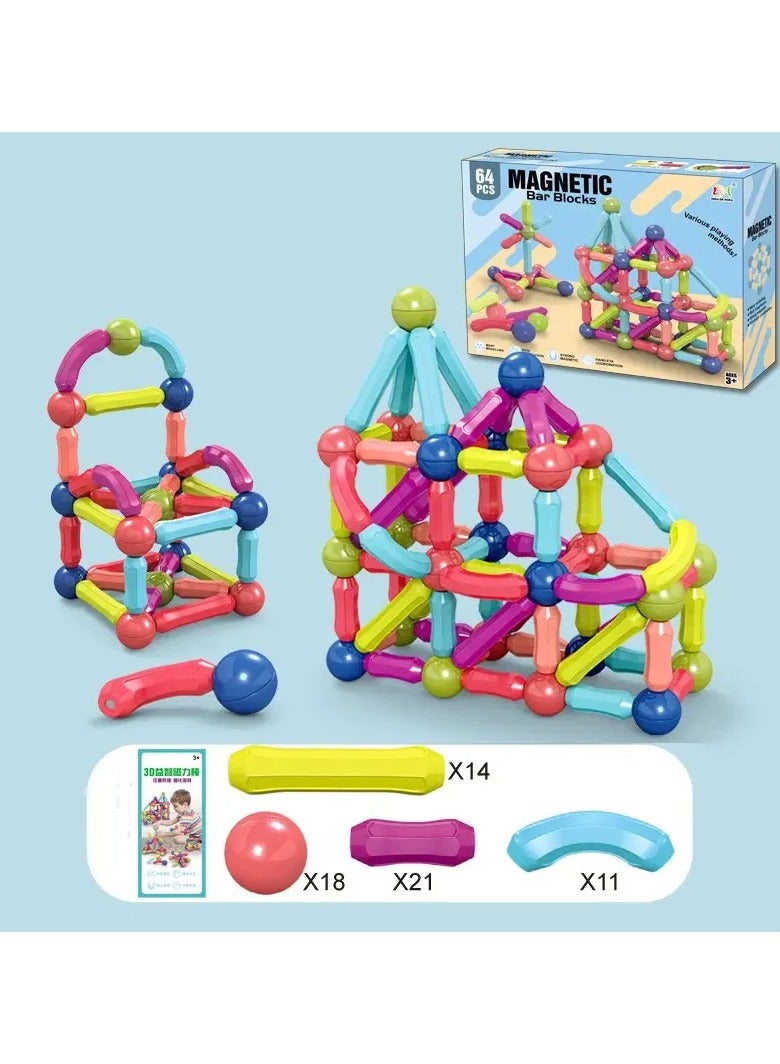 Magnetic Sticks and Balls (64 pieces) - Image 4