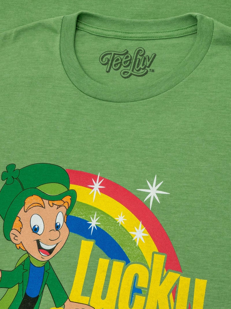 Tee Luv Lucky the Leprechaun Logo Soft Touch Tee-large Kelly Heather - Image 2