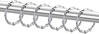 TCMAO TCMAO Shower Curtain Hooks, Rustproof Decorative Shower Curtain Rings Metal Round Shower Hooks for Bathroom Shower Rod,  - Image 1