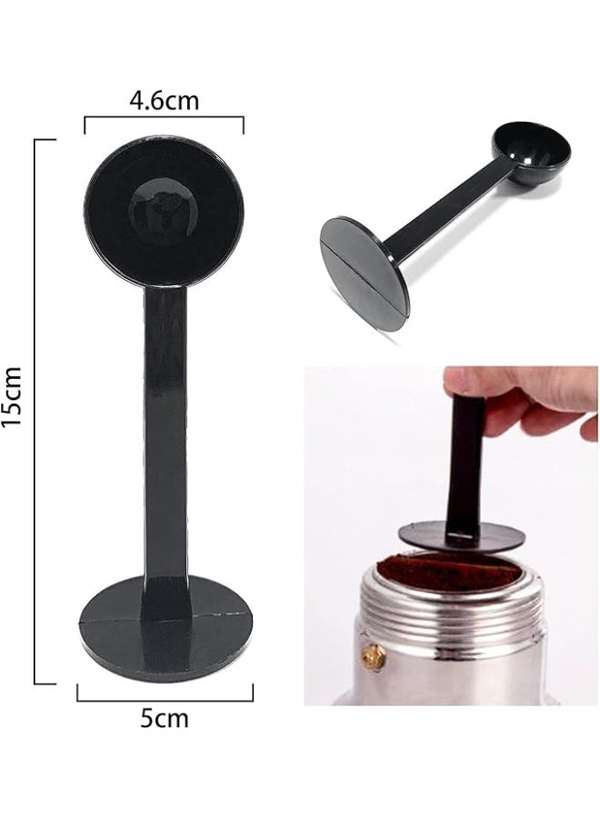 KASTWAVE Coffee Scoop & Tamper, 2 in 1 Multifunctional Coffee Tamper with 10g Measuring Spoon, Coffee Tamping Tool for Barista Coffee Bean Press Coffee Grind Pressing (Black) - Image 2