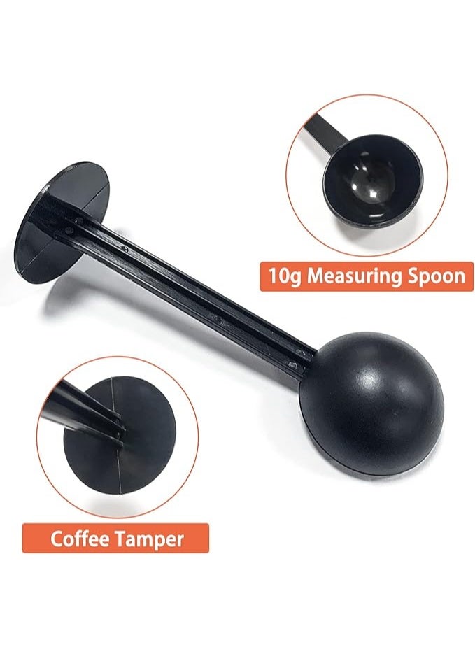 KASTWAVE Coffee Scoop & Tamper, 2 in 1 Multifunctional Coffee Tamper with 10g Measuring Spoon, Coffee Tamping Tool for Barista Coffee Bean Press Coffee Grind Pressing (Black) - Image 3
