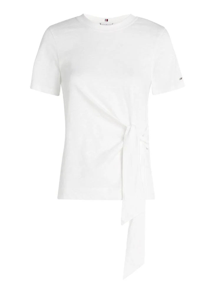 TOMMY HILFIGER KNOT ROUND-NK SS TEE