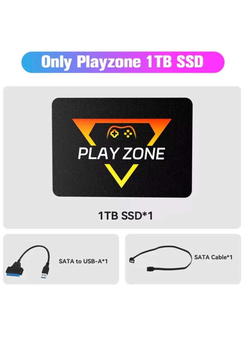 بلاي زون - وحدة تحكم العاب playzone - جهاز لجميع العاب البلاستيشن والاكس بوكس بحجم 1تيرا بايت ( التشغيل عبر جهاز الكمبيوتر ) مع كنترول او وحدة تحكم خاص به - Image 1