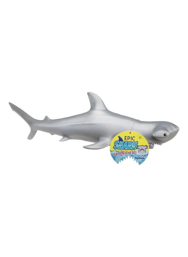 Epic Toysmith Hammerhead Shark - Giant Realistic Marine Ocean Animal Play Toy Figure for Kids (19 inches Long), 7916 - Image 1