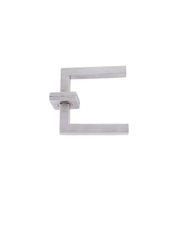 Stainless Steel SUS 304 Door Mortise Lever Handle on Round Rosette for Wooden and Metal Doors satin finish -DTTH019  - Image 1