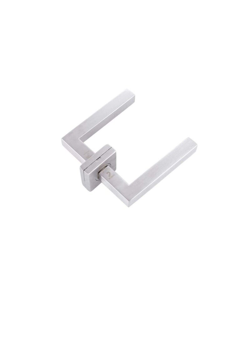 Stainless Steel SUS 304 Door Mortise Lever Handle on Round Rosette for Wooden and Metal Doors satin finish -DTTH019  - Image 3