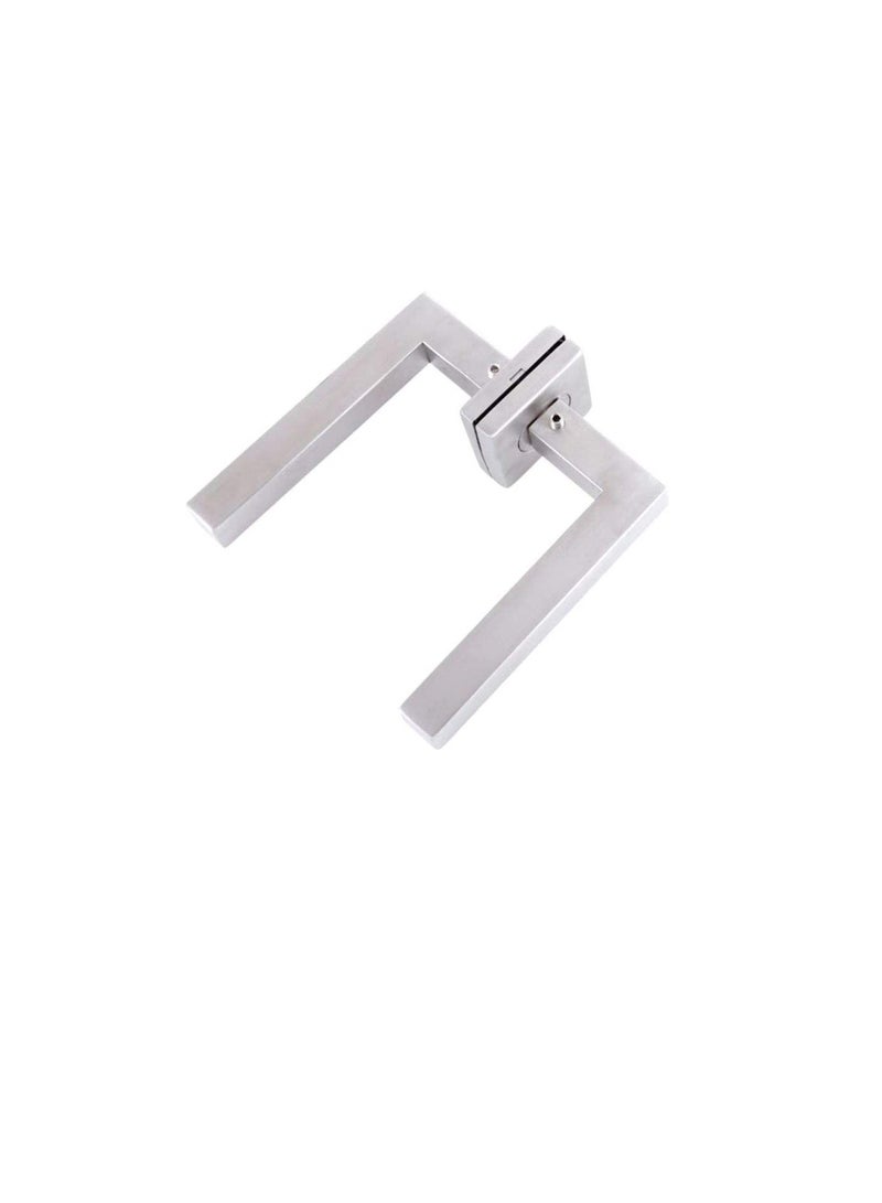 Stainless Steel SUS 304 Door Mortise Lever Handle on Round Rosette for Wooden and Metal Doors satin finish -DTTH019  - Image 2