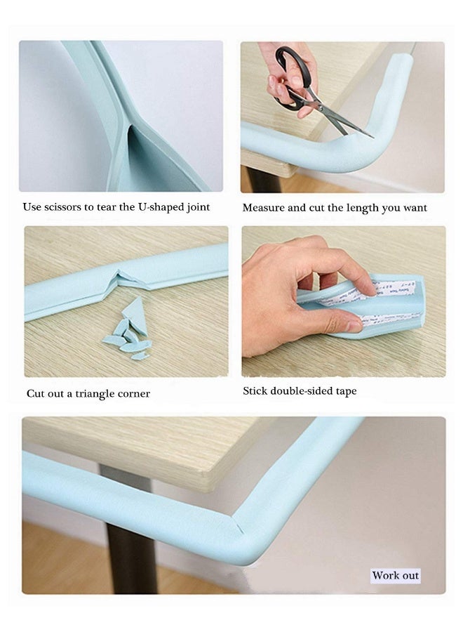 M2cbridge U Shape Extra Thick Furniture Table Edge Protectors Foam Baby Safety Bumper Guard 6.5 Ft (Brown) - Image 3