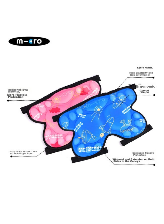 M-cro Children's Protective Hip Anti-fall Pants For Roller Skating, Figure Skating, Skiing, Ice Skating, Buttock Pad, Hip Protection, Shark Blue, Size S - Image 1