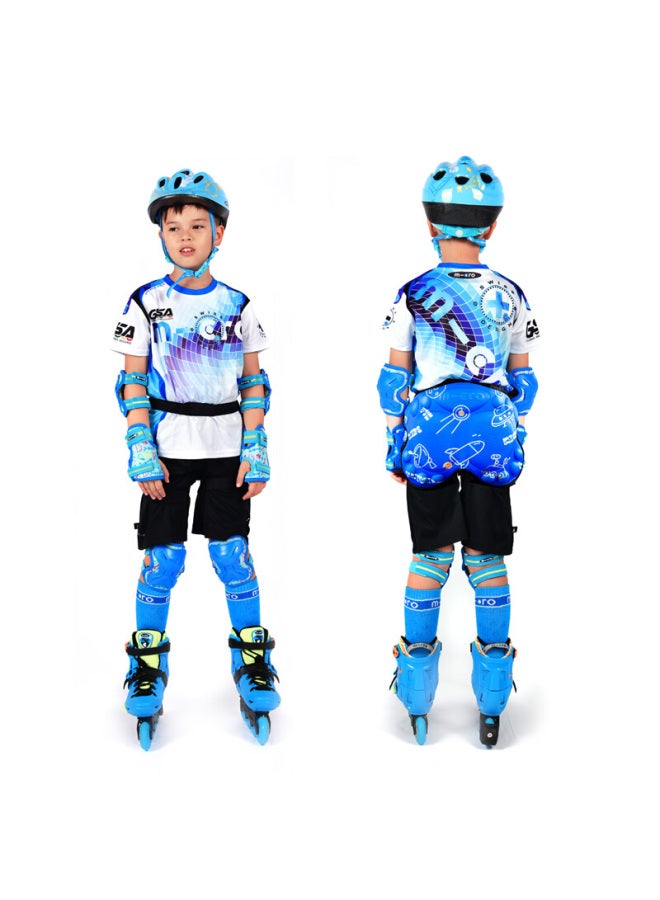 M-cro Children's Protective Hip Anti-fall Pants For Roller Skating, Figure Skating, Skiing, Ice Skating, Buttock Pad, Hip Protection, Shark Blue, Size S - Image 5
