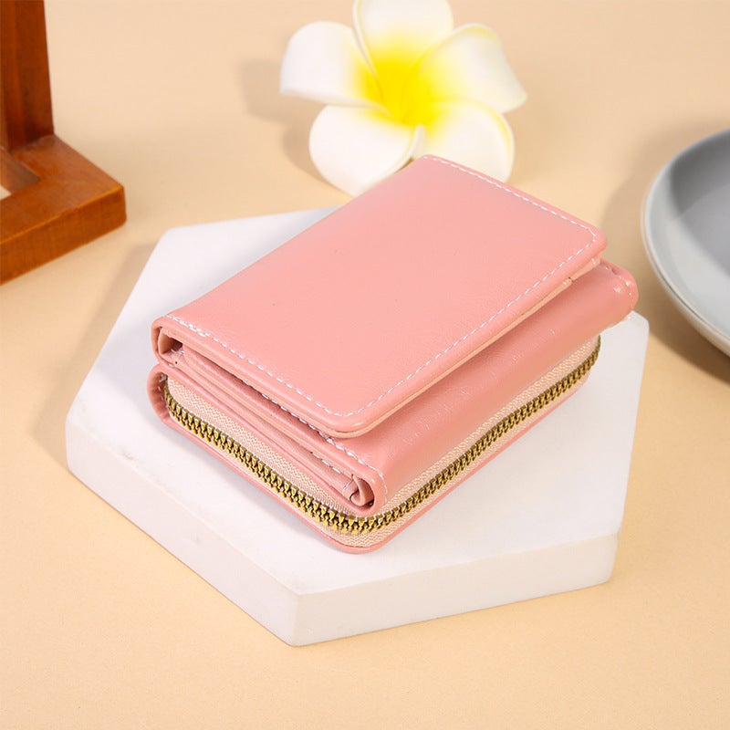 Multifunctional Solid Color PU Leather Wallet, RFID Blocking Design Portable Daily Storage Purse for Cards Cash Coin Business Use - Image 2