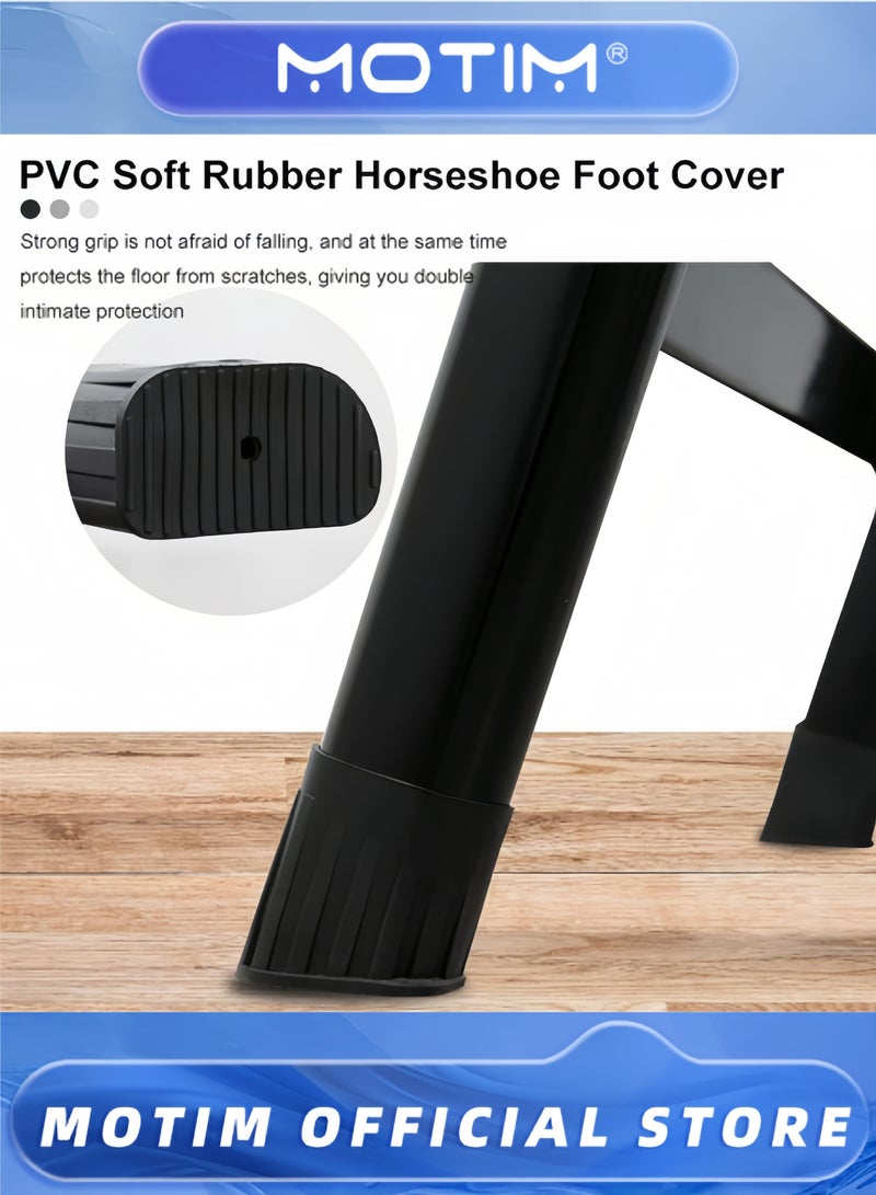 موتيم سلم ثلاثي الخطوات سلم منزلي قابل للطي مع دواسة عريضة غير قابلة للانزلاق سلم خفيف الوزن وموفر للمساحة للاستخدام المنزلي والمطبخ والحديقة والمكتب - Image 4