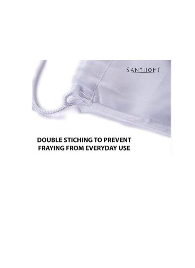 SANTHOME Drawstring Bags Cinch Sacks Backpack Pull String Bags | Durable PU Leather Reinforcement at corners | Premium 210 Polyester Drawstring Bags  - Image 2