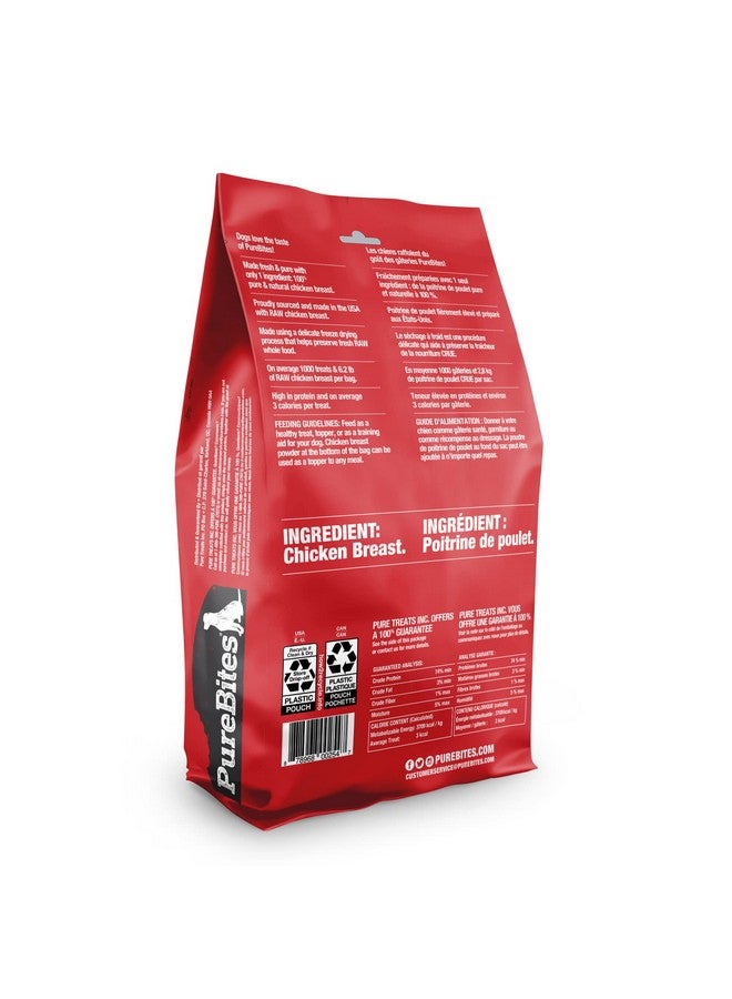 PureBites Chicken Freeze Dried Dog Treats, 1 Ingredient, Made in USA, 28oz - Image 3