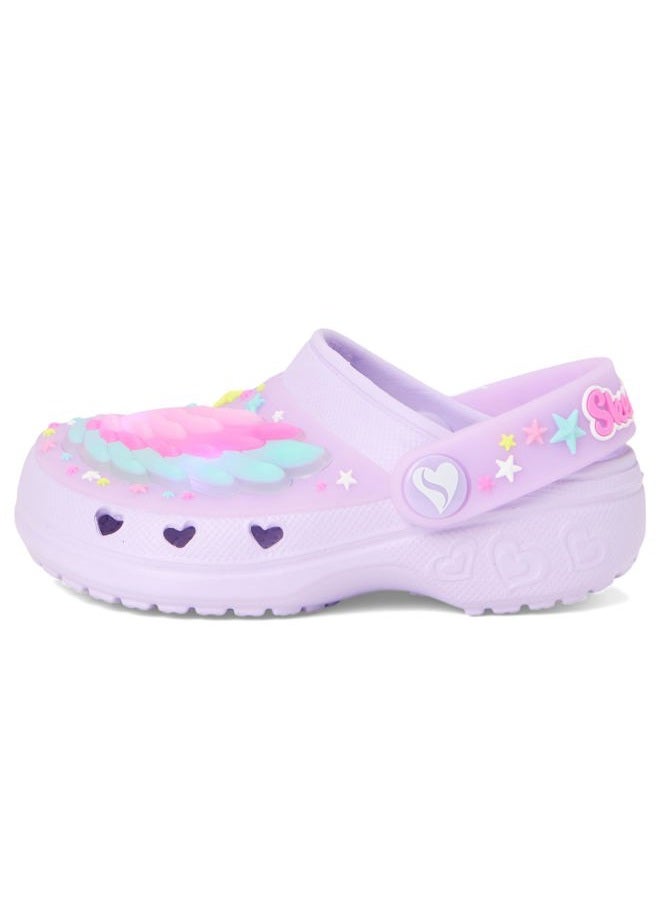 SKECHERS صندل الفتاة ذو القلب الحلو، أبيض/متعدد الألوان، 4 أطفال كبار - Image 5