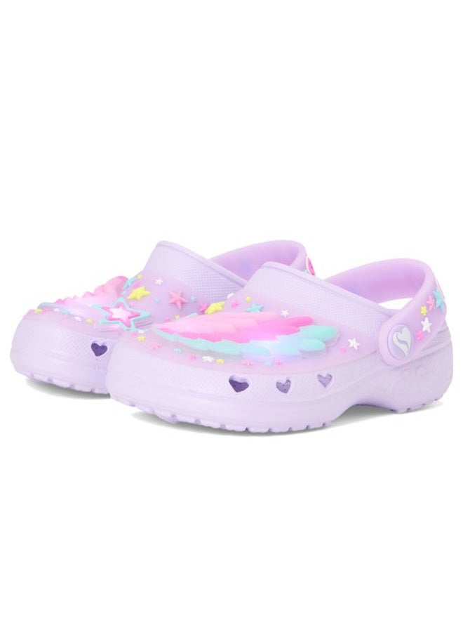 SKECHERS صندل الفتاة ذو القلب الحلو، أبيض/متعدد الألوان، 4 أطفال كبار - Image 2