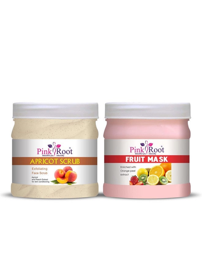 Pink Root Apricot Scrub 500gm with Fruit Mask 500gm - Image 1