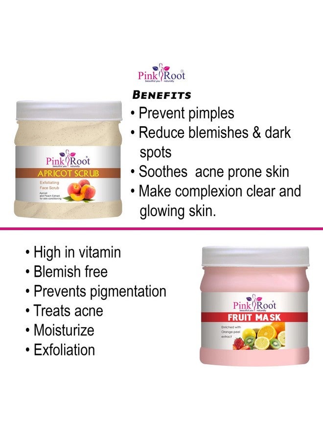 Pink Root Apricot Scrub 500gm with Fruit Mask 500gm - Image 5