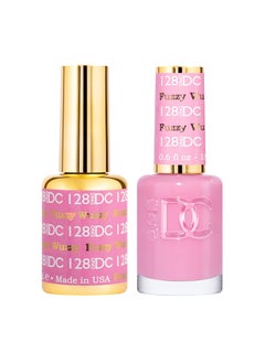DAISY DND DND DC Gel Polish Set, Pink Collection, UV/LED Gel Polish and Air Dry Nail Lacquer, Matching Chip-Free Polish Duo, 128 Fuzzy Wuzzy, 0.5 Fl Oz 