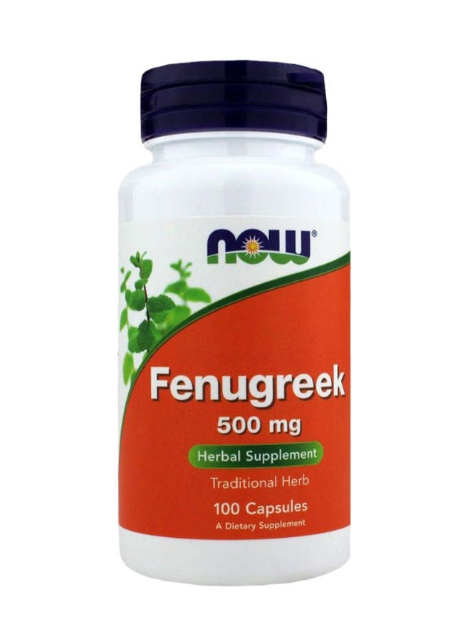 now Fenugreek 500 mg Capsules 100's - Image 1