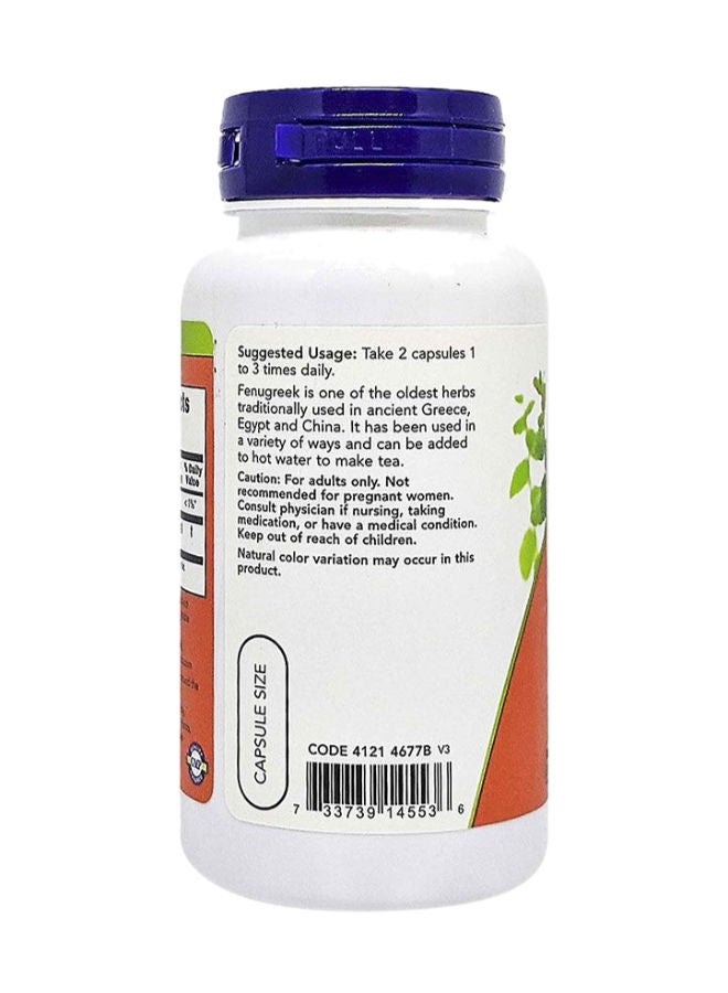 now Fenugreek 500 mg Capsules 100's - Image 4