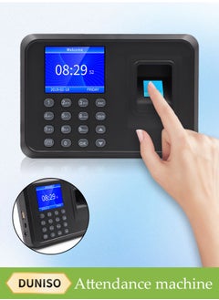 DUNISO Intelligent Biometric Fingerprint Password Attendance Machine, Employee Sign-In Recorder, Clock-In Machine, Employee Intelligent Fingerprint Sign-In Reporting Machine, Attendance Clock  - Image 1