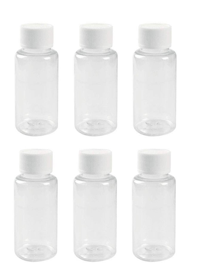 Quupy 50PCS 30ml/1oz Empty Refillable Plastic Round Bottles Storing Tablet Container Holder Convenient Case Box Portable Travel Bottles (White) - Image 1