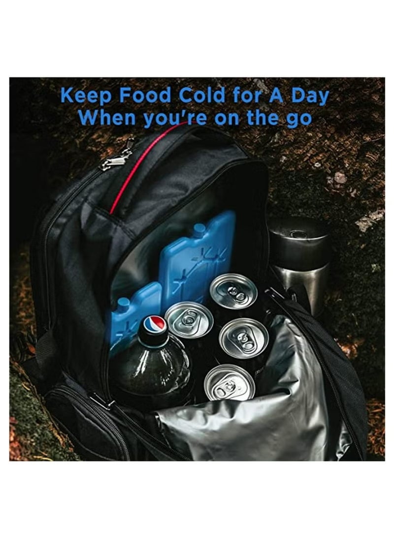 4 Pcs Ice Packs for Lunch Box, Reusable Ultra Thin Freezer Packs, Long Lasting for Coolers, Cooler Bag for Work, School, Picnic. Keep Food Fresh, Lightweight Design for Easy Carrying (blue)  - Image 3