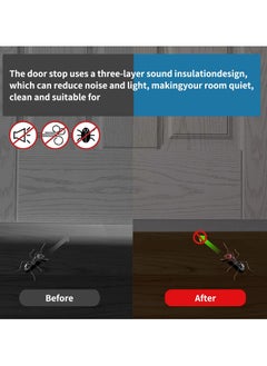 INFOSUN Door Seal Strip Door Sound Proofing Weather Stripping Weatherstrip Self Adhesive Silicone Door Bottom Strip Door Sealer Strip, Windproof seal for Door Gaps Size Adjustable  96cm, Brown  - Image 3