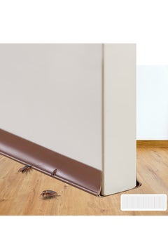 INFOSUN Door Seal Strip Door Sound Proofing Weather Stripping Weatherstrip Self Adhesive Silicone Door Bottom Strip Door Sealer Strip, Windproof seal for Door Gaps Size Adjustable  96cm, Brown  - Image 1