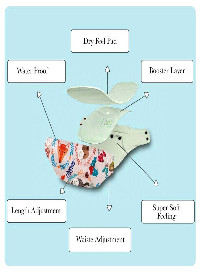 GUCHIGU Baby Cloth Diaper Washable Reusable Diapers Insert All-in-One Pocket Nappy Soft Fleece Lined for Most Babies and Toddlers Adjustable Sizes, 1 Wet-Free Insert with Snaps (One Size, BK16-B) - Image 3