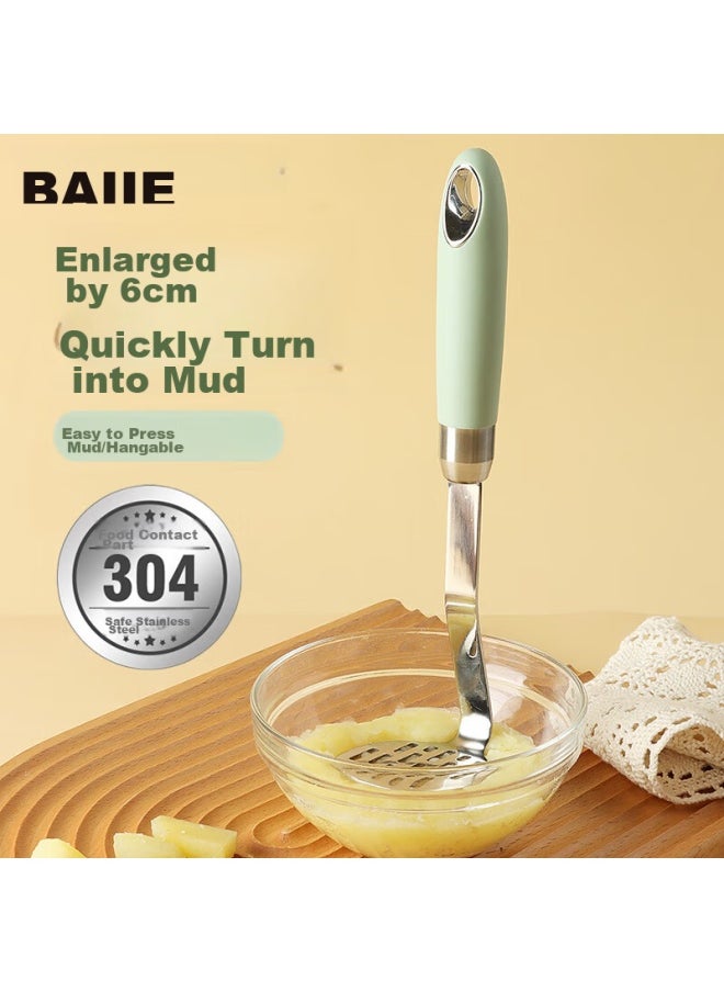 Bai Jie Baijie 304 Stainless Steel Potato Masher Tool, Household Potato Press, Fruit Juicer, Multi-functional Crusher  - Image 1